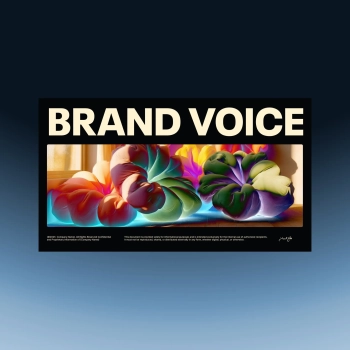 Falt Studio brand voice template mockup – strategic visual for tone and messaging alignment