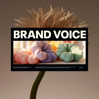 Falt Studio brand voice template mockup – strategic visual for tone and messaging alignment