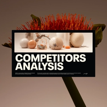 Competitor analysis template mockup – modern design for strategic business presentations